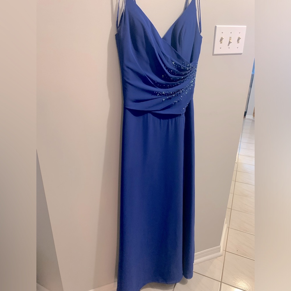 Blue Evening Dress Spaghetti strap